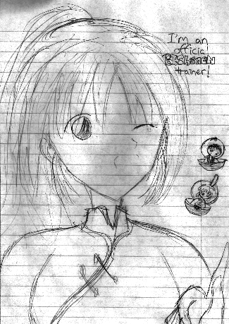 Kay in her bishonen training robes.