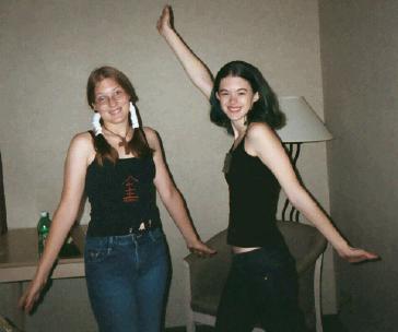Kewwie and Pula! Acting stupid in the hotel! Ker has green hair ^_^ why aren't I being stupid with them? Because I was probably being stupid taking the picture :p